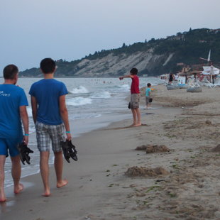 Une ballade sur la plage le 1er soir pour repérer les lieux