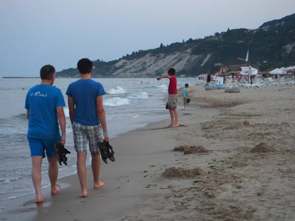 Une ballade sur la plage le 1er soir pour repérer les lieux